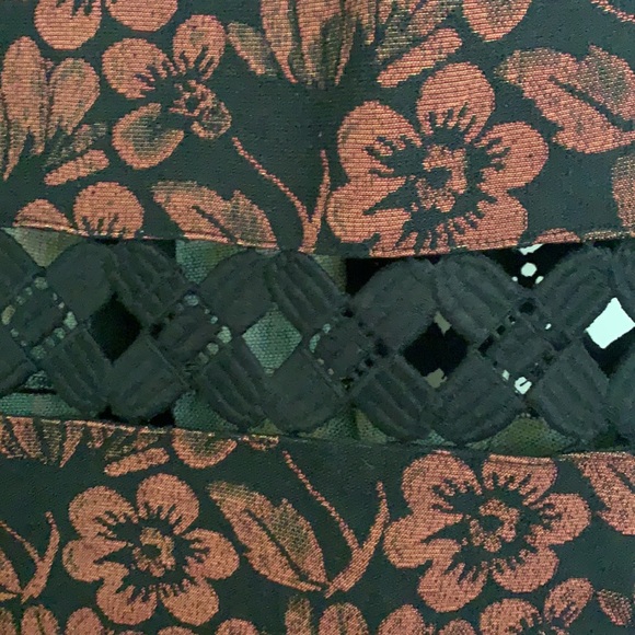 Topshop Dress 6 Floral Cut Out A-Line Mod - Picture 6 of 15